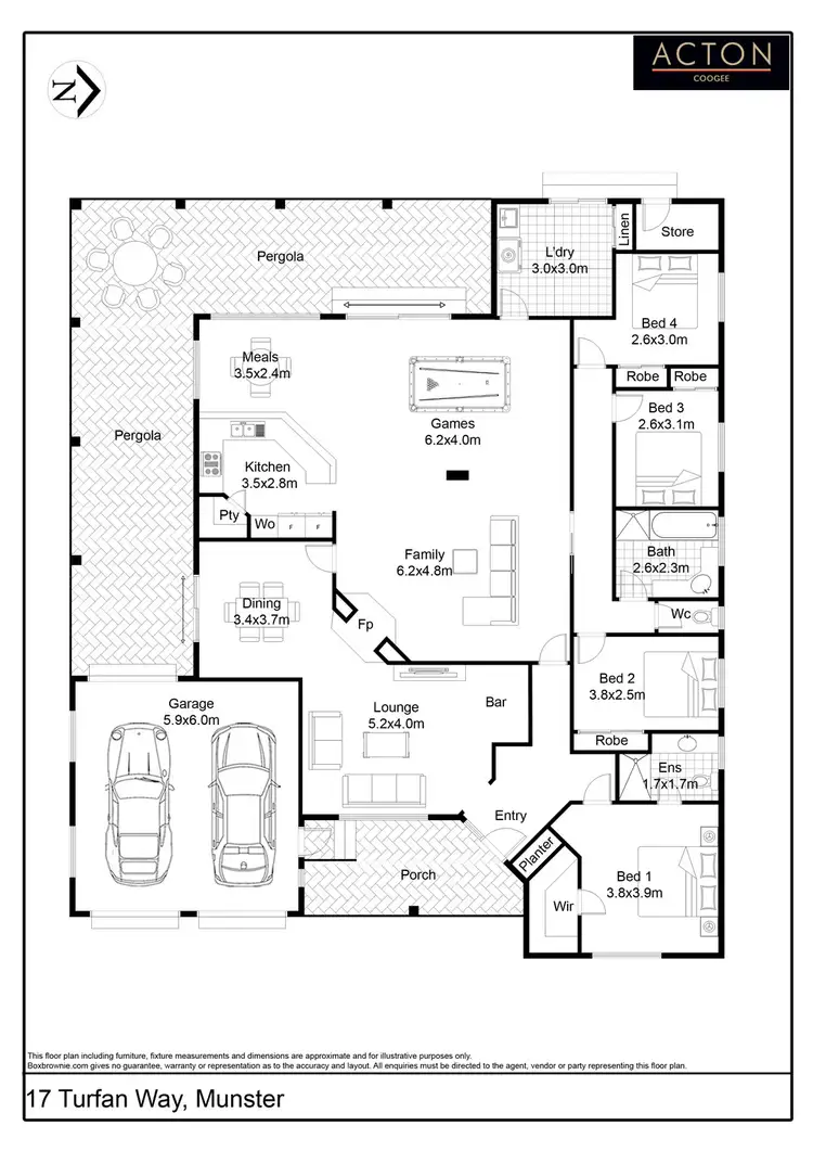 Floorplan of Homely house listing, 17 Turfan Way, Munster WA 6166