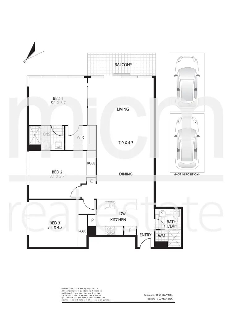Floorplan of Homely apartment listing, 3400/118 Kavanagh Street, Southbank VIC 3006