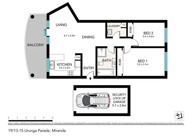 Floorplan of Homely unit listing, 19/13-15 Urunga Parade, Miranda NSW 2228