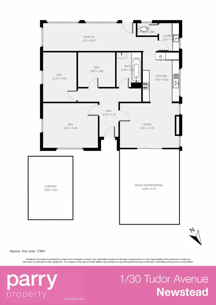 Floorplan of Homely unit listing, 1/30 Tudor Avenue, Newstead TAS 7250