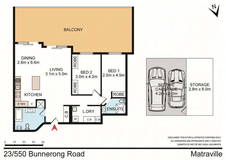 Floorplan of Homely unit listing, 23/550 Bunnerong Road, Matraville NSW 2036