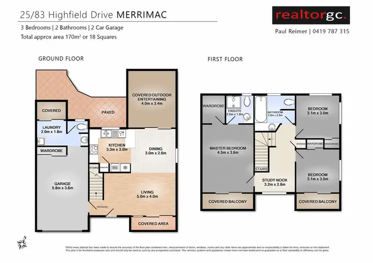 Floorplan of Homely townhouse listing, 25/83 Highfield Drive, Merrimac QLD 4226