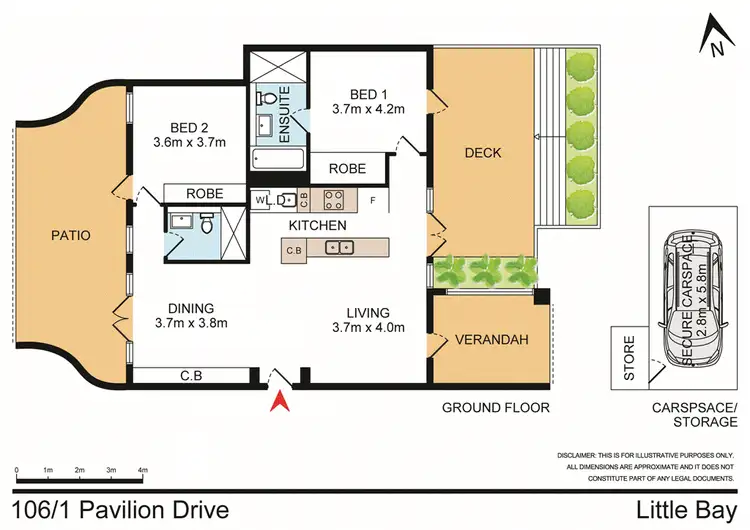 Floorplan of Homely unit listing, 106/1 Pavilion Drive, Little Bay NSW 2036