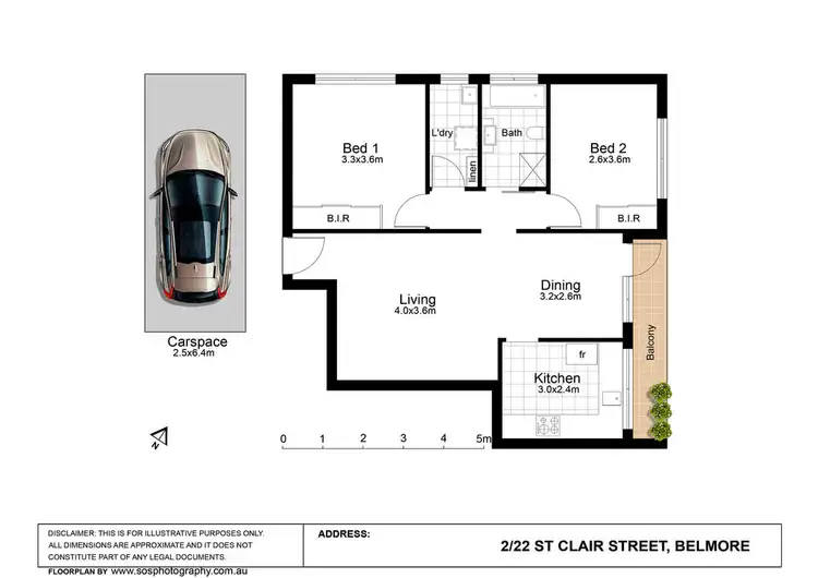 Floorplan of Homely unit listing, 2/22 St Clair Street, Belmore NSW 2192