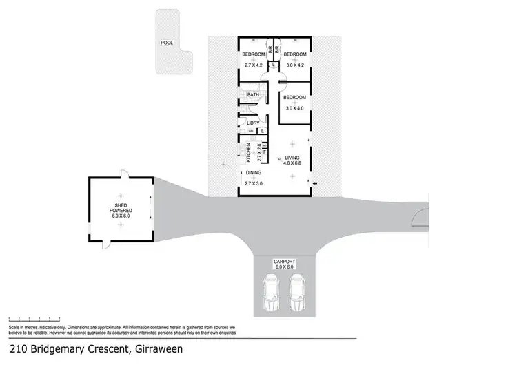 Floorplan of Homely house listing, 210 Bridgemary Crescent, Girraween NT 836
