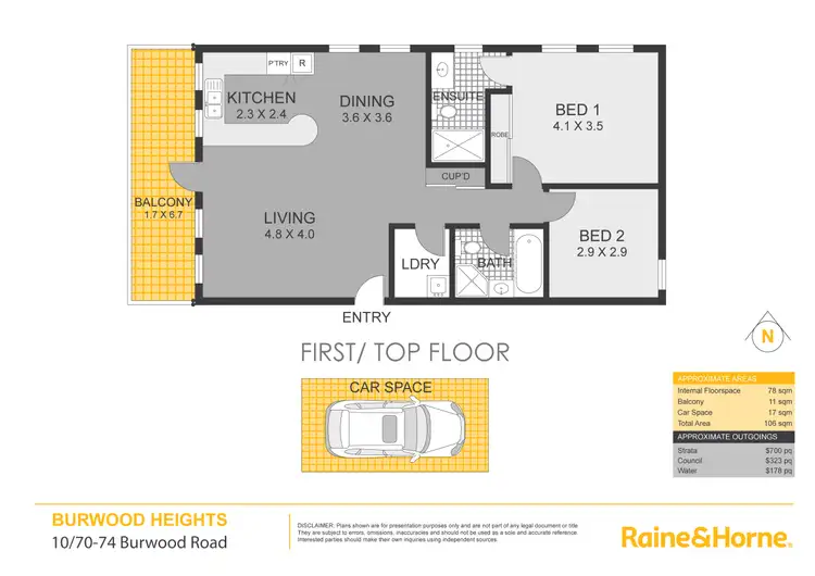 Floorplan of Homely apartment listing, 10/70-74 Burwood Road, Burwood Heights NSW 2136