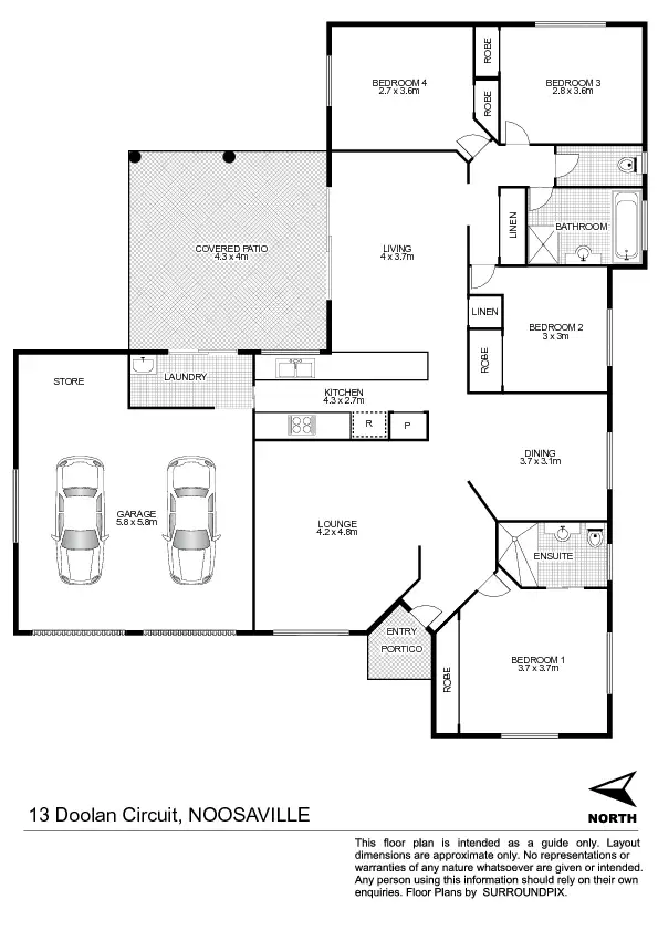 Floorplan of Homely house listing, 13 Doolan Crt, Noosaville QLD 4566