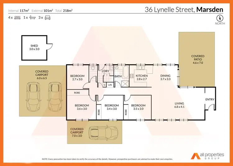 Floorplan of Homely house listing, 36 Lynelle St, Marsden QLD 4132