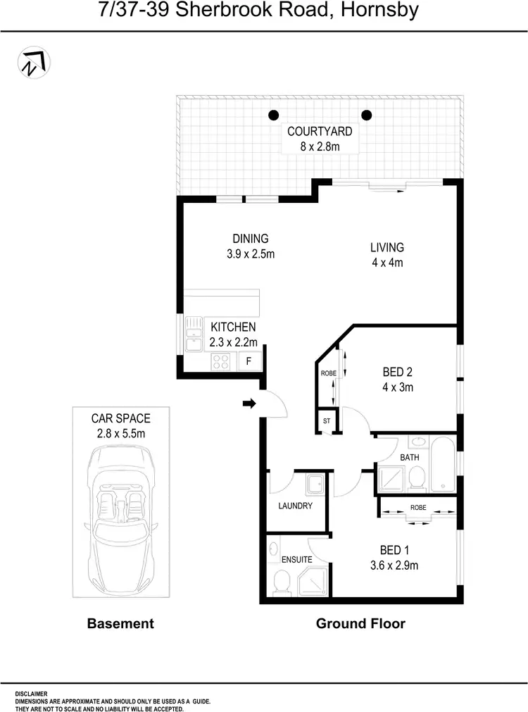 Floorplan of Homely apartment listing, 7/37-39 Sherbrook Road, Hornsby NSW 2077