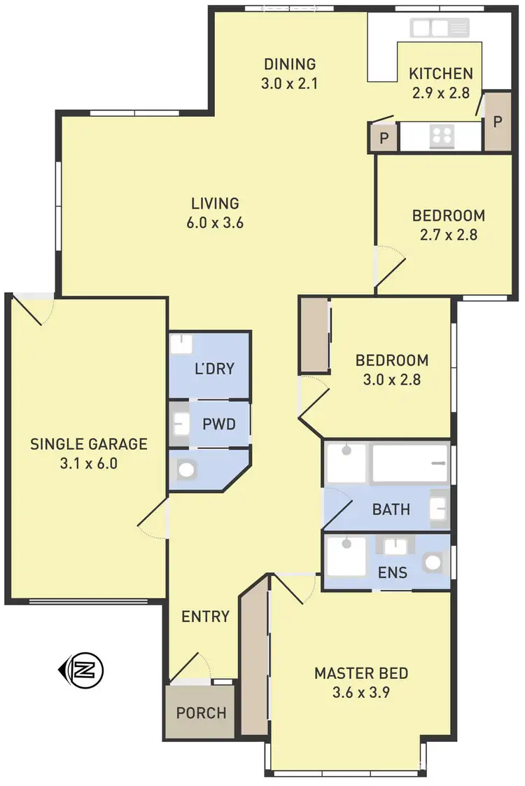 Floorplan of Homely house listing, 6 Seggan Circle, Gowanbrae VIC 3043