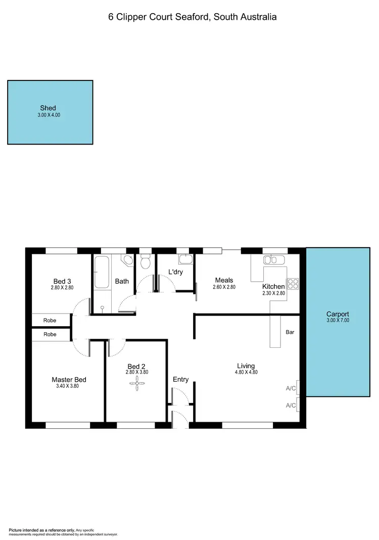 Floorplan of Homely house listing, 6 Clipper Court, Seaford SA 5169