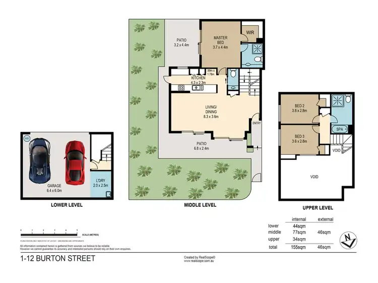 Floorplan of Homely townhouse listing, 1/12 Burton Street, Indooroopilly QLD 4068