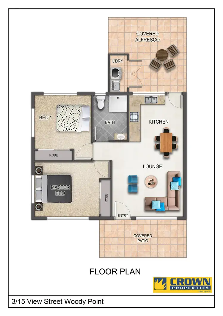 Floorplan of Homely unit listing, 3/15 View Street, Woody Point QLD 4019
