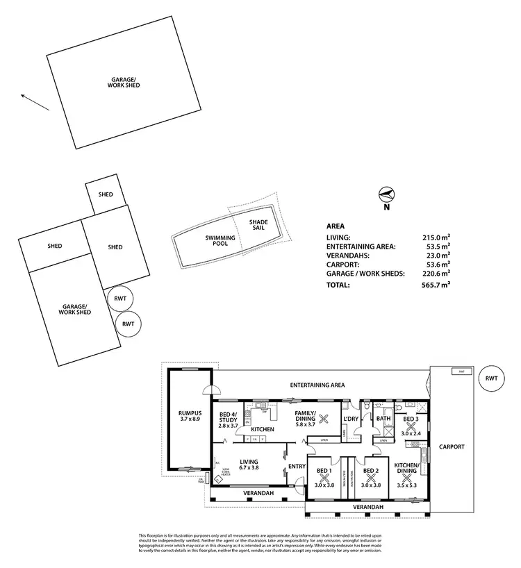 Floorplan of Homely house listing, 12-14 Bremer Rd, Murray Bridge SA 5253