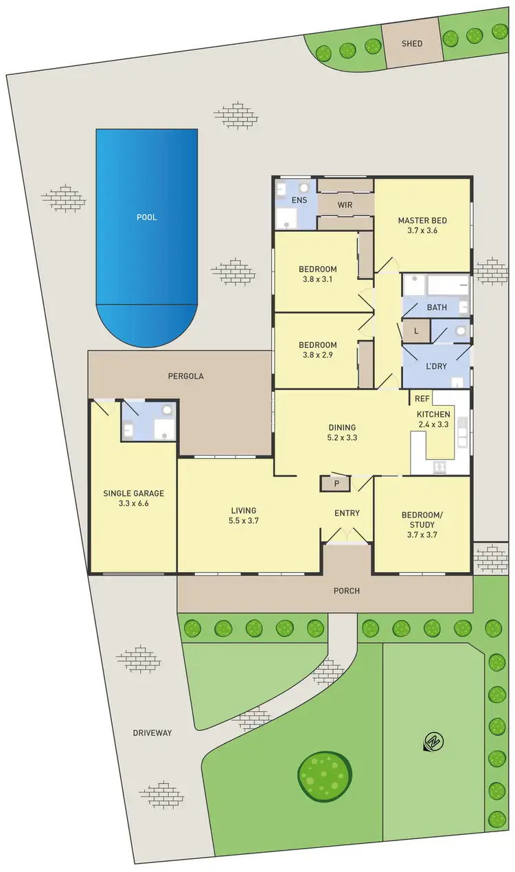 Floorplan of Homely house listing, 5 Thornleigh Place, Westmeadows VIC 3049