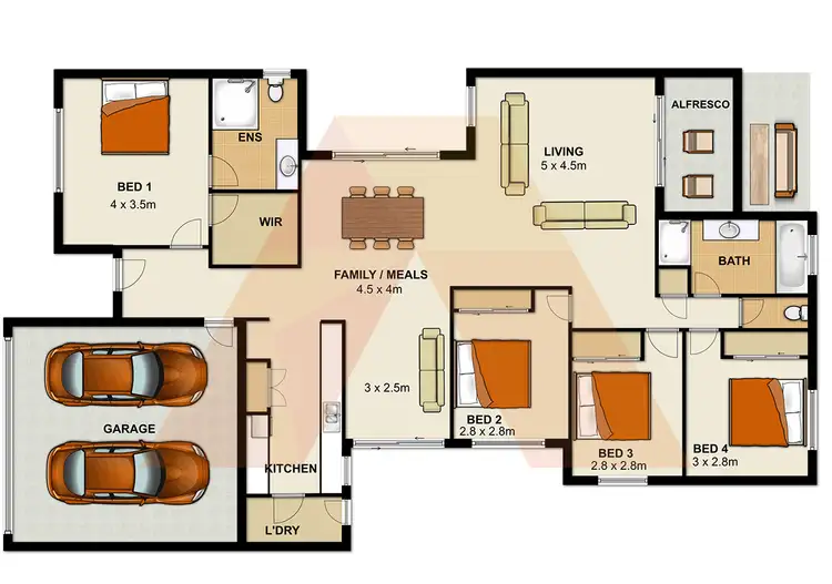 Floorplan of Homely house listing, 4 Goongarrie Crescent, Parkinson QLD 4115