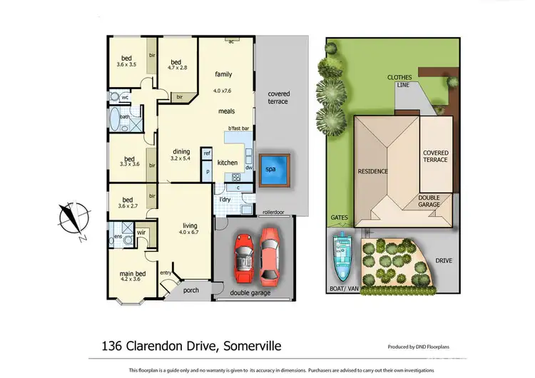 Floorplan of Homely house listing, 136 Clarendon Drive, Somerville VIC 3912
