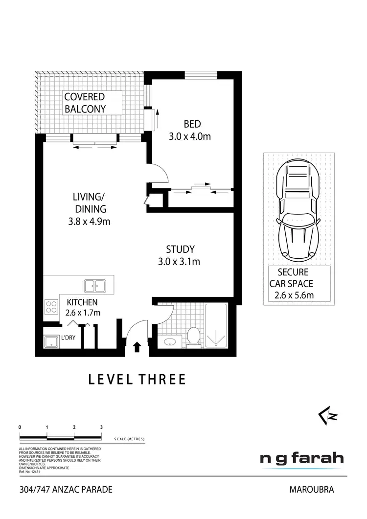Floorplan of Homely apartment listing, 304/747 Anzac Parade, Maroubra NSW 2035