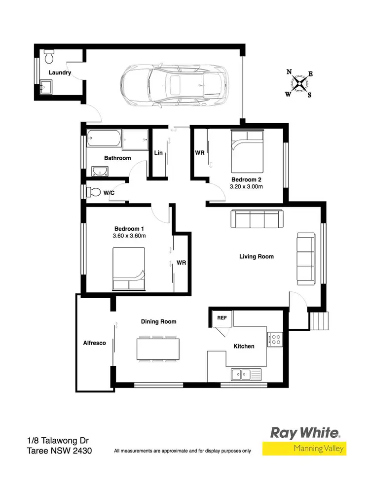 Floorplan of Homely semi-detached listing, 1/8 Talawong Drive, Taree NSW 2430