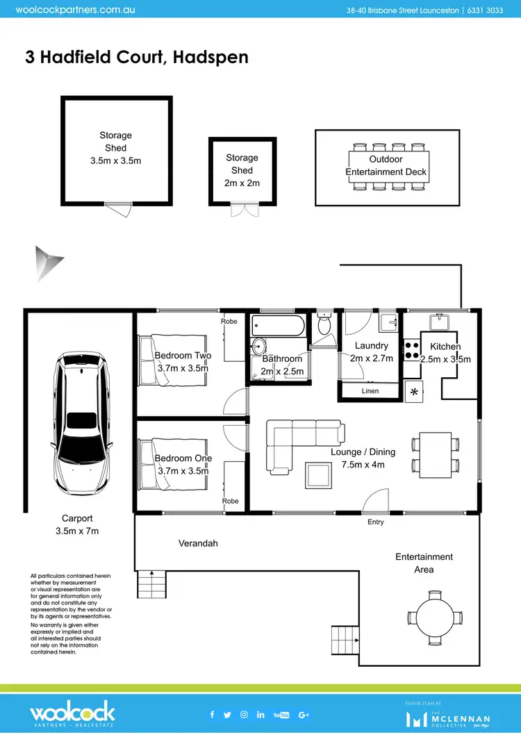 Floorplan of Homely house listing, 3 Hadfield Crt, Hadspen TAS 7290