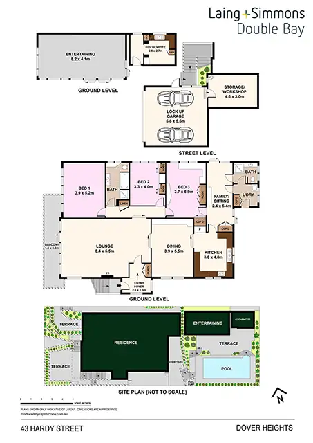 Floorplan of Homely house listing, 43 Hardy St, Dover Heights NSW 2030
