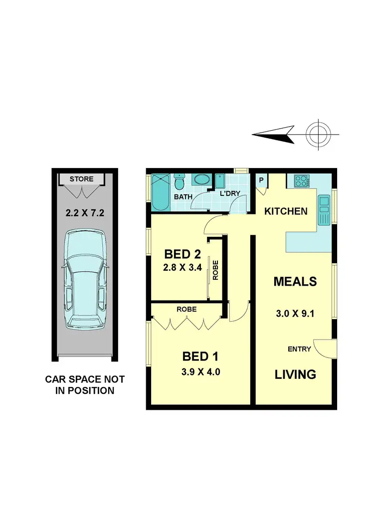 Floorplan of Homely apartment listing, 28/13 Hopetoun Avenue, Brunswick West VIC 3055
