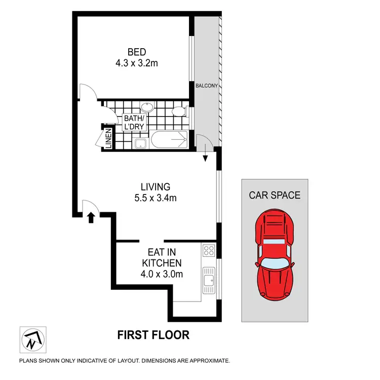 Floorplan of Homely unit listing, 18/90 Alt Street, Ashfield NSW 2131