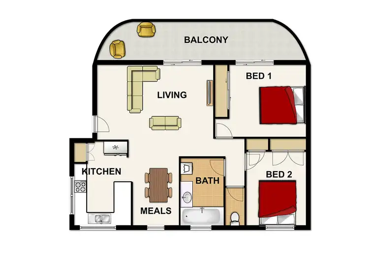 Floorplan of Homely apartment listing, 41 155 JOHN PAUL DRIVE, Springwood QLD 4127