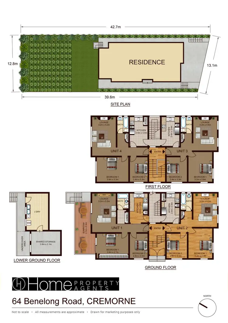 Floorplan of Homely block of units listing, 64 Benelong Road, Cremorne NSW 2090