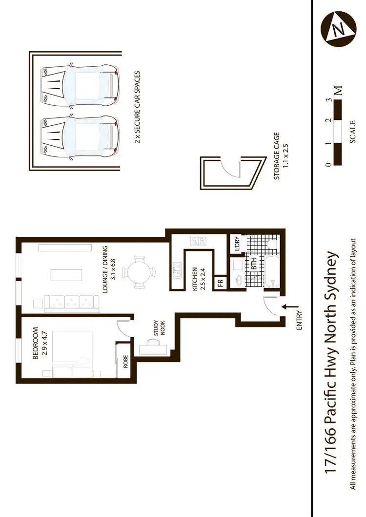 Floorplan of Homely apartment listing, 17/166 Pacific Highway, North Sydney NSW 2060