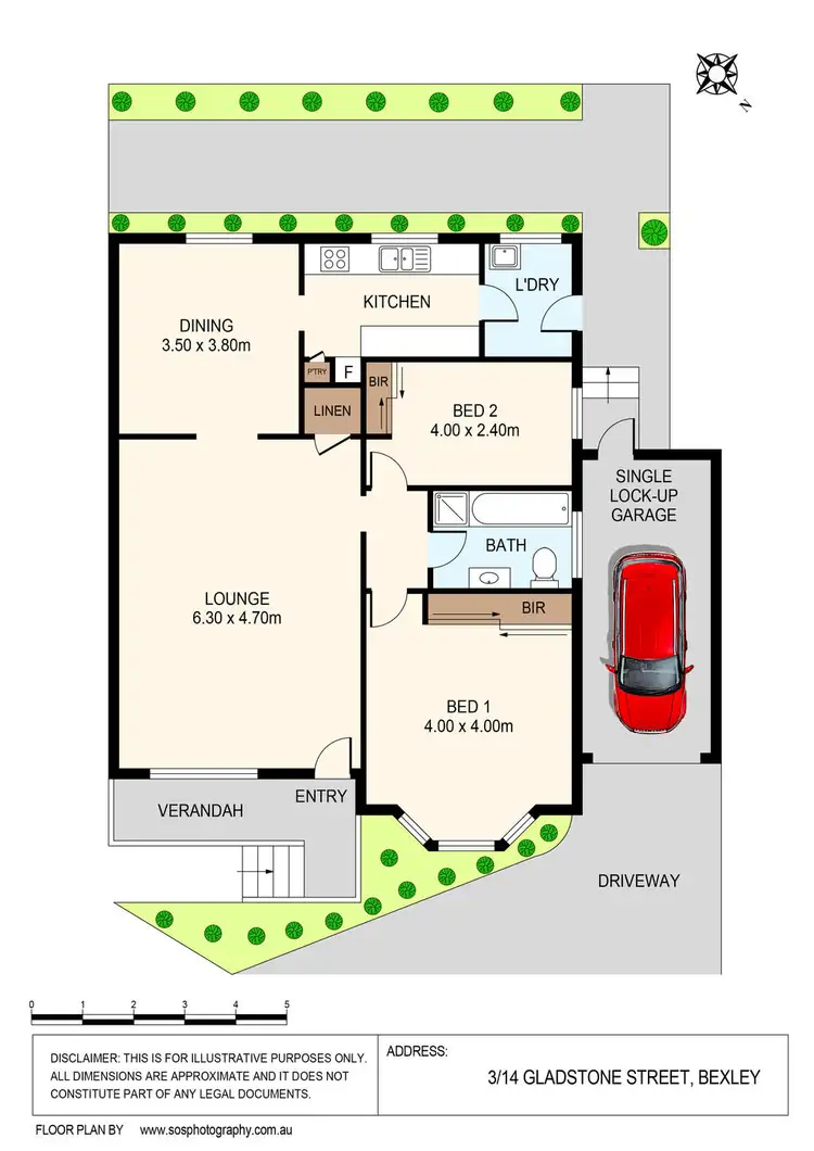 Floorplan of Homely villa listing, 3/14 Gladstone Street, Bexley NSW 2207