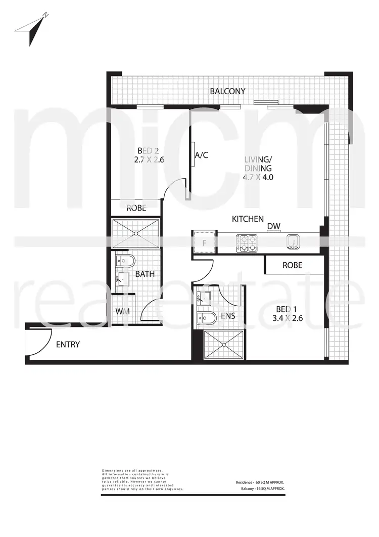Floorplan of Homely apartment listing, 1902/57-61 City Road, Southbank VIC 3006