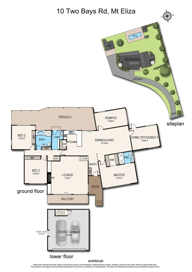 Floorplan of Homely house listing, 10 Two Bays Road, Mount Eliza VIC 3930