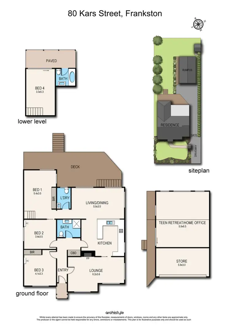 Floorplan of Homely house listing, 80 Kars Street, Frankston VIC 3199