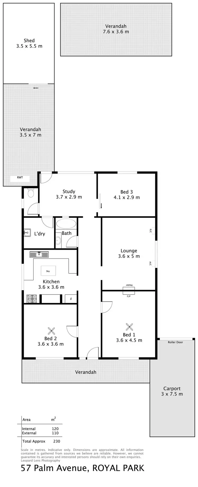 Floorplan of Homely house listing, 57 Palm Avenue, Royal Park SA 5014