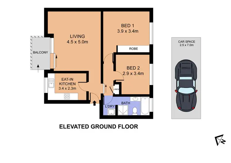 Floorplan of Homely unit listing, 4/3 Chandos Street, Ashfield NSW 2131