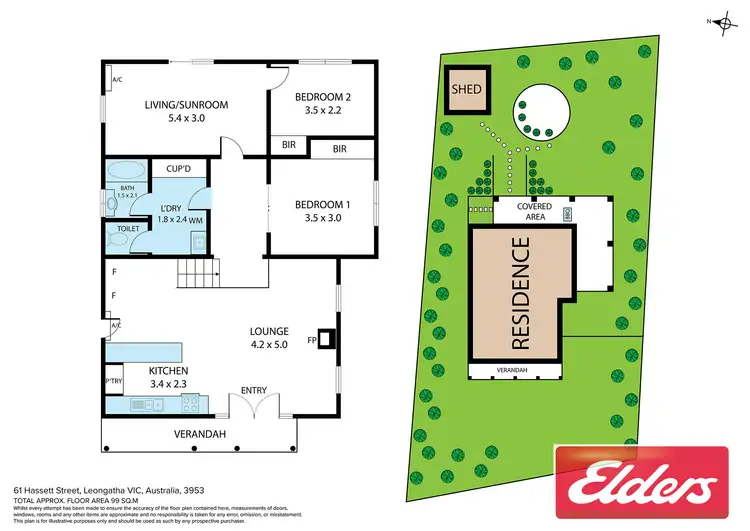 Floorplan of Homely house listing, 61 Hassett Street, Leongatha VIC 3953