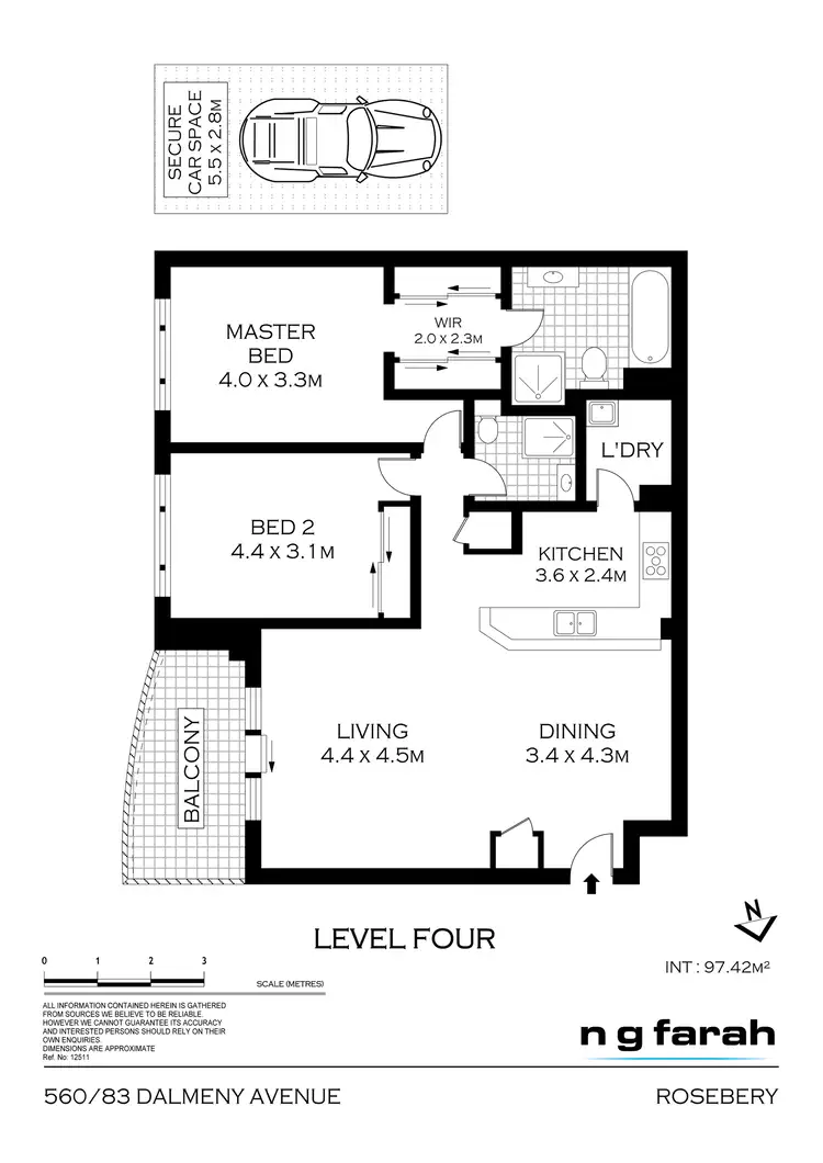 Floorplan of Homely apartment listing, 560/83-93 Dalmeny Avenue, Rosebery NSW 2018
