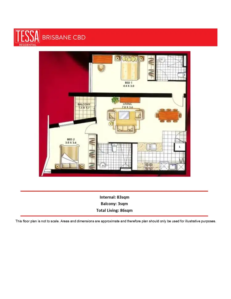 Floorplan of Homely apartment listing, 608/108 Albert Street, Brisbane City QLD 4000