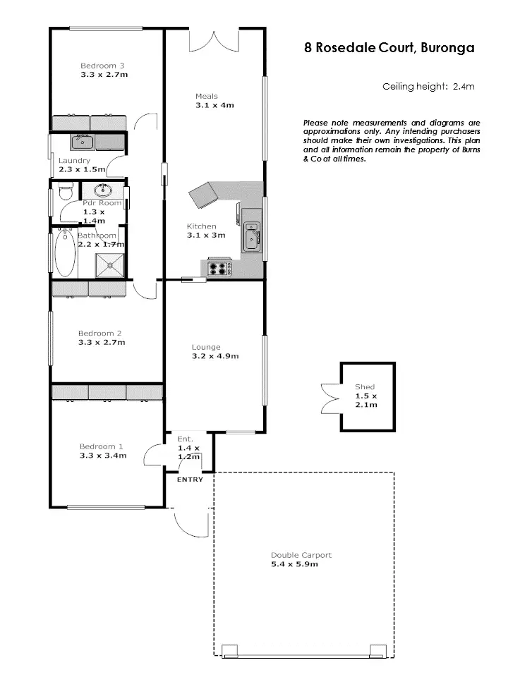 Floorplan of Homely house listing, 8 Rosedale Court, Buronga NSW 2739