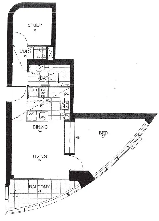Floorplan of Homely apartment listing, 2507/9 Power Street, Southbank VIC 3006