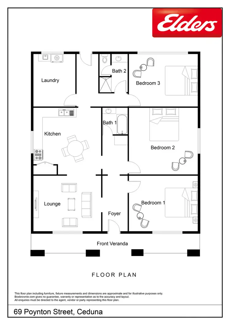 Floorplan of Homely house listing, 69 Poynton Street, Ceduna SA 5690