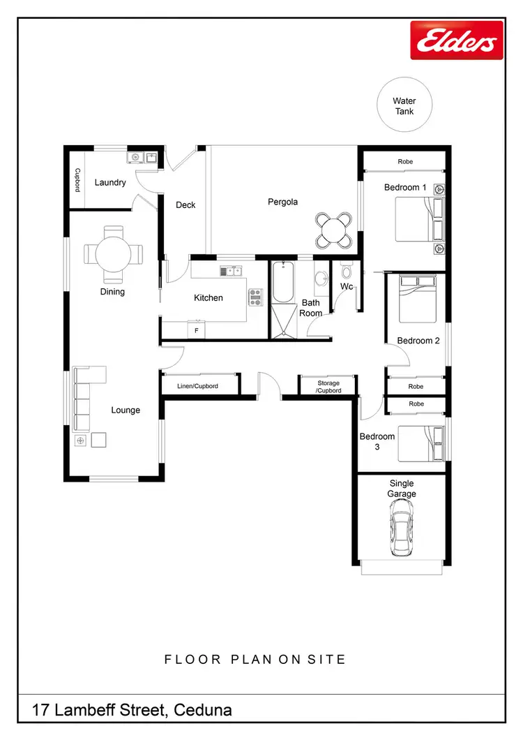 Floorplan of Homely house listing, 17 Lambeff Street, Ceduna SA 5690