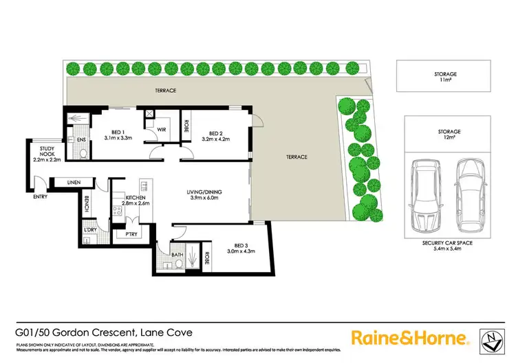 Floorplan of Homely apartment listing, G01/50 Gordon Crescent, Lane Cove NSW 2066