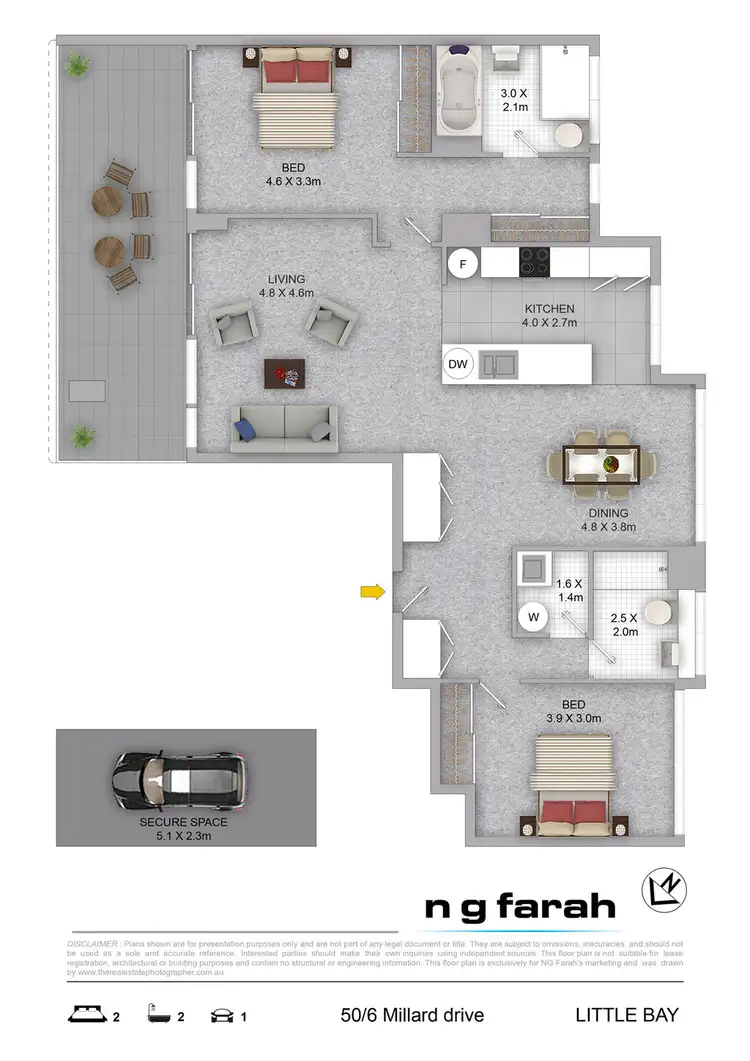 Floorplan of Homely apartment listing, 50/6 Millard drive, Little Bay NSW 2036