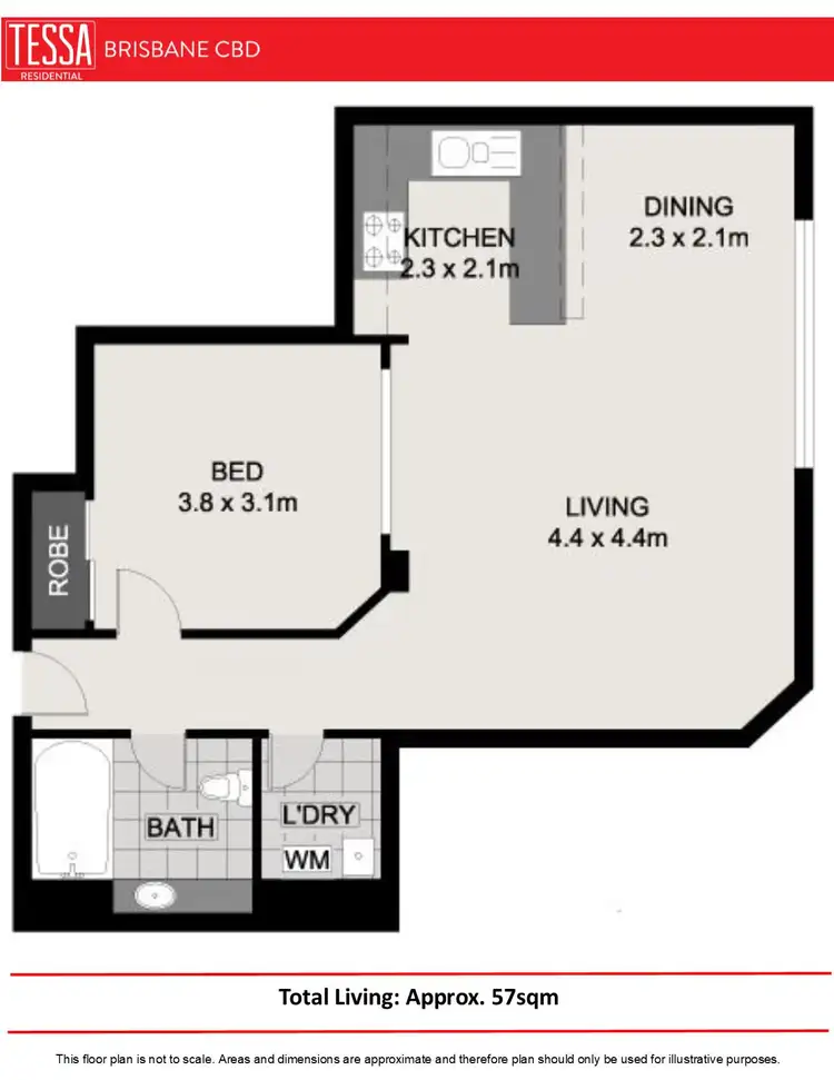 Floorplan of Homely apartment listing, 512/167 Albert Street, Brisbane City QLD 4000