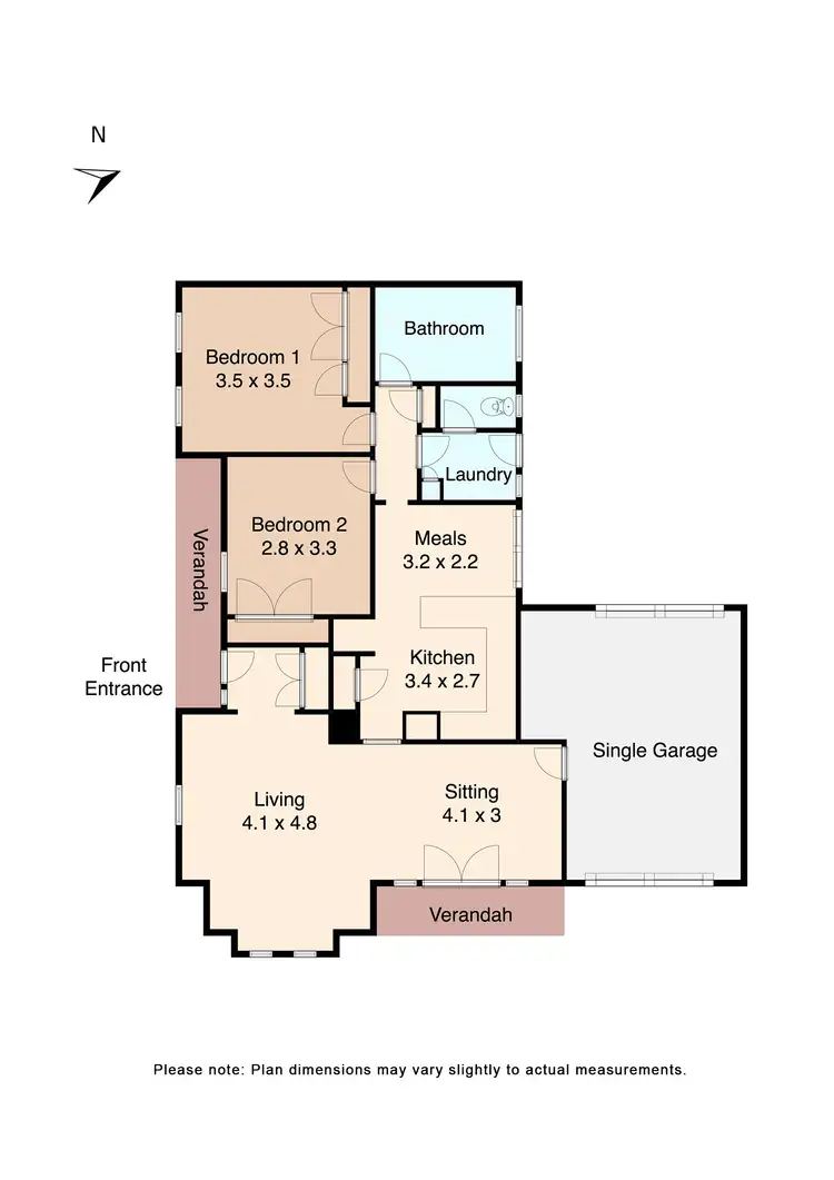 Floorplan of Homely townhouse listing, 1/6 Drummond Street South, Ballarat Central VIC 3350