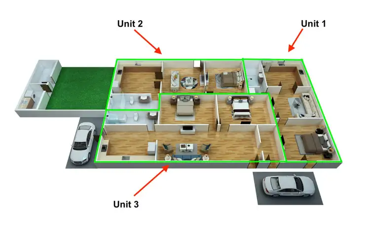 Floorplan of Homely house listing, Units 1-3, 58 Bromfield Street, Griffith NSW 2680