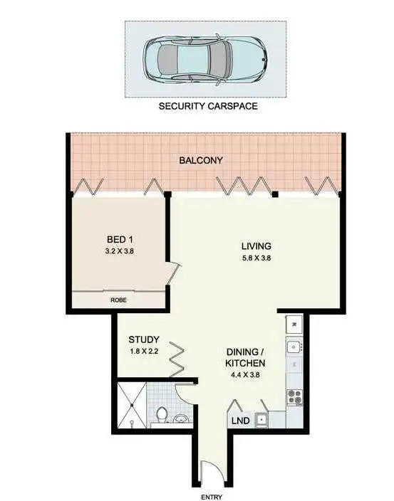 Floorplan of Homely apartment listing, 27/6-8 Jaques Avenue, Bondi Beach NSW 2026