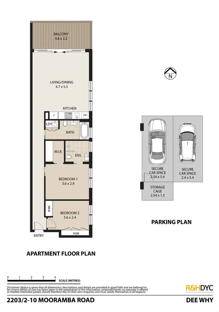 Floorplan of Homely unit listing, 2203/2-10 Mooramba Road, Dee Why NSW 2099